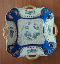 Centrotavola Limonges blu oro + disegni