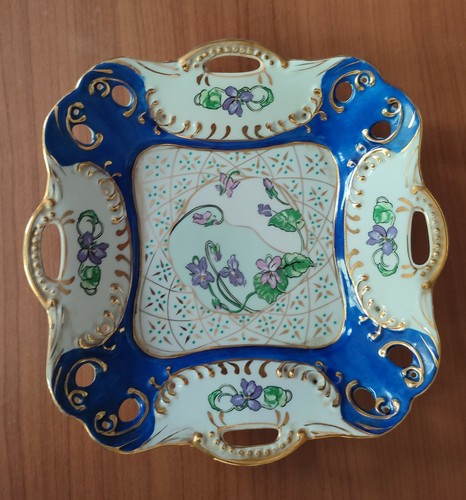 Centrotavola limonges blu oro - centrotavola,