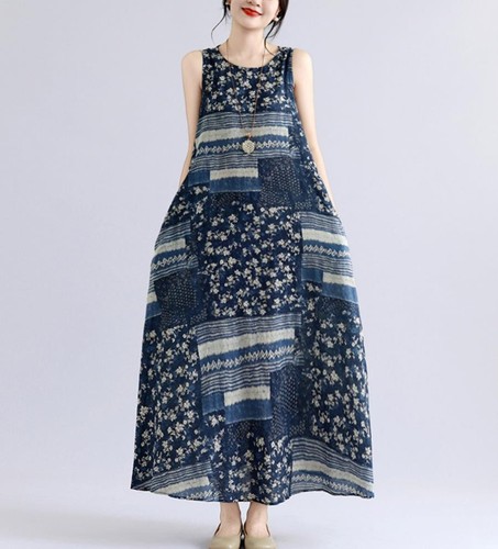 Abito donna blu - scuro, retrò