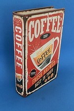 SCATOLA LIBRO MODELLO COFFEE SHOP  26 x 17 cm LIBRERIA PUB STILE VINTAGE
