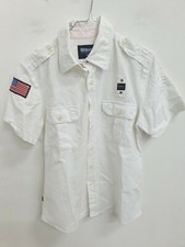 Camicia Donna BLAUER Taglia M Maglia Camicetta BIANCO Body Shirt Woman Casual 