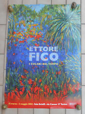 ETTORE FICO POSTER MANIFESTO AFFICHE CM. 69 X 49,5 TORINO 2004 SALA BOLAFFI