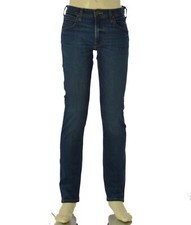 JEANS UOMO ZIP BOTTONE CINQUE TASCHE SCURO SLIM TAPARED MARCA LEE ART. LUKE