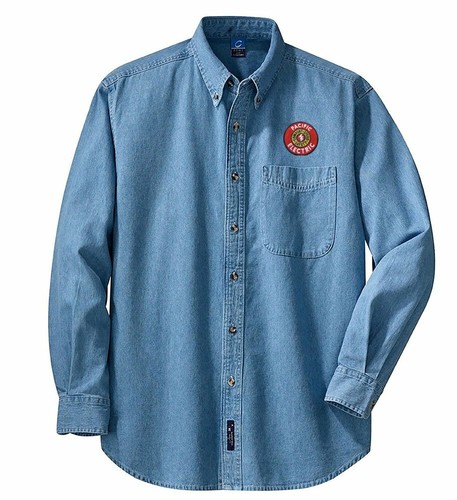 Denim ricamato manica lunga