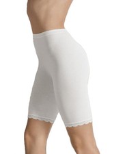 SET 4 COTONELLA 3163 SLIP DONNA GAMBA LUNGA COTONE ELASTICIZZATO BIANCO 3 - 10