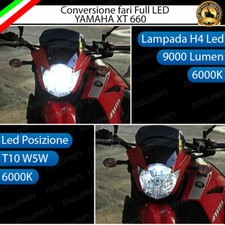 FARO A LED YAMAHA XT 660 ANABBAGLIANTE ABBAGLIANTE H4 LED POSIZIONE T10 6000K