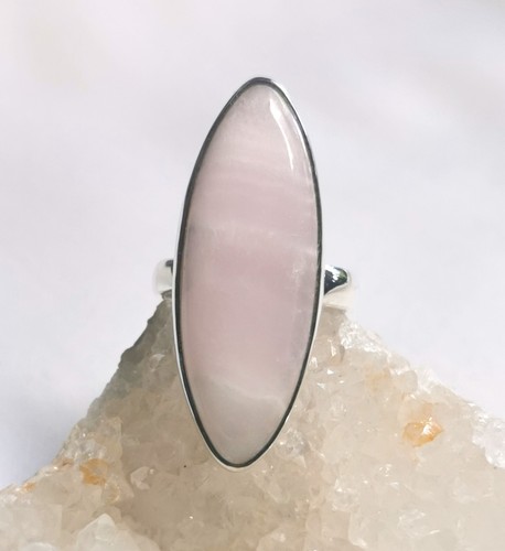 Anello con calcite mangano - calcite, di