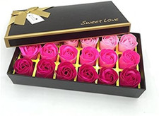 18 Pezzi Fiore Del Sapone,Profumato Fiori Del Sapone Rose Creativo Regalo per La