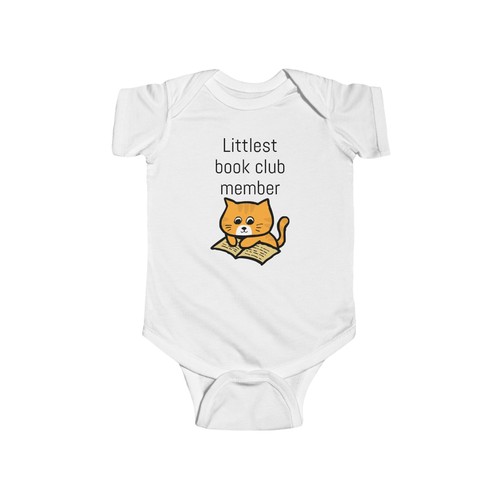 Cute cat book club infant - cat,