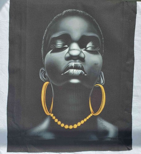 Donna africana dipinto olio - , su