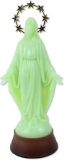 Madonna Immacolata in plastica fosforescente/luminosa 30 cm