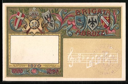 Cartolina 58e reggimento - cartolina,