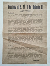 Re Umberto II Savoia Proclama