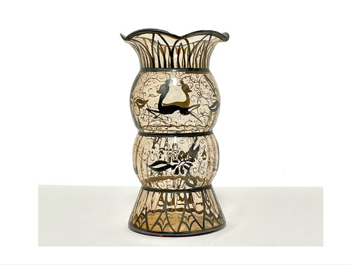 Vaso art decò vetro - vetro, fumè