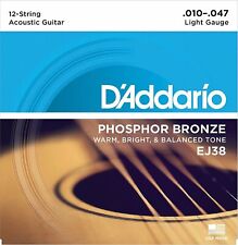 D'ADDARIO EJ38 12-STRING 10/47 MUTA PER CHITARRA ACUSTICA 12 CORDE