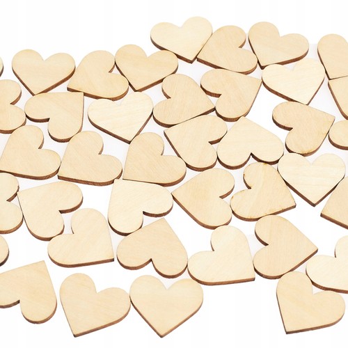 Set cuoricini legno 2cm - 50,