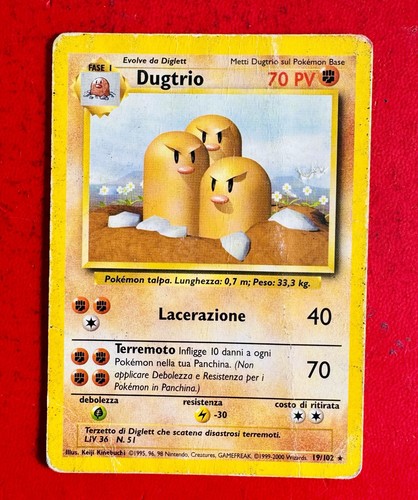 Lotto carte pokemon dugtrio - carte,