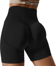Pantaloncini Palestra Donna Push up Booty Shorts Sportivi Vita Alta Leggins Cort
