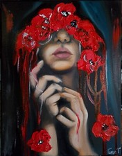 Quadro olio su tela: Elegante Astratto Contemporaneo - Arte Originale Unica 