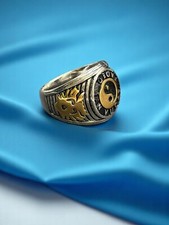 Anello da uomo Stemma TAO Bagno oro 18k  Acciaio Chirurgico misure 9, 10, 11, 12
