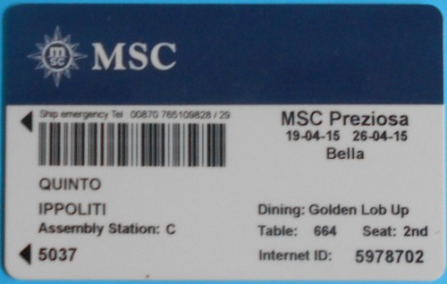 Scheda msc preziosa - msc,