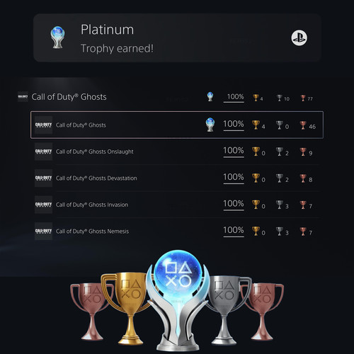 Ghosts platinum trophy - platinum, +