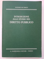LIBRO INTRODUZIONE ALLO STUDIO DEL DIRITTO PUBBLICO-DE MARCO GIAPPICHELLI...