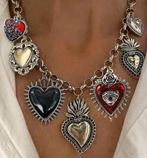 Collana Sacro Cuore Multicolor Ex Voto Vintage