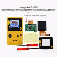 Kit Schermo LCD Retroilluminato Retroilluminazione Game Boy GBC + Guscio Non Serve Saldatura