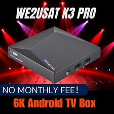 We2USat K3 PRO - Android TV Box con telecomando vocale Bluetooth e Wi-Fi 6