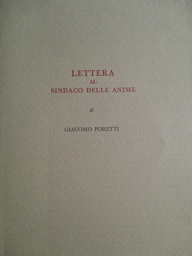 Poretti lettera sindaco - lettera,