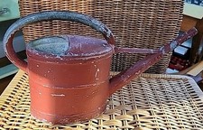 Antico vecchio annaffiatoio tedesco Schneiderkanne 1 1/2 L piccolo acciaio zincato