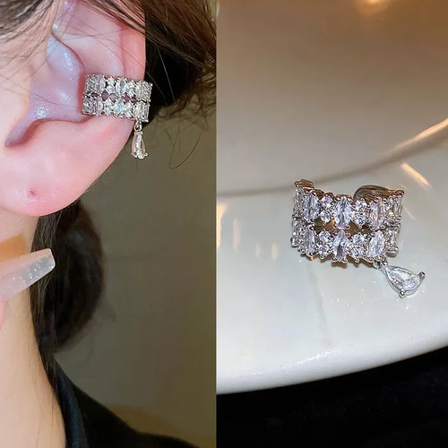 Orecchini clip zirconi - clip,