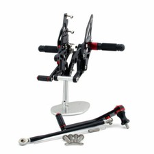 CNC Regolabile Pedane Arretrate Rearset Per Honda CBR1000RR 2008-2009 Nero L3