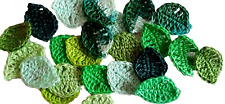 LOTTO 50 FOGLIE UNCINETTO BOMBONIERE FIORI CROCHET