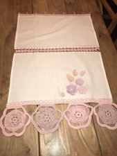 Tendina Singola Applicazioni Fiori Passamaneria Fatto A Mano Pizzo Ad Uncinetto