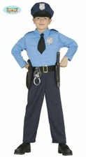 COSTUME POLICE POLIZIOTTO CARNEVALE VESTITO BAMBINO BAMBINA POLIZIA UNISEX NEW