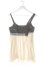 TWIN SET Top stile impero Donna Top Taglia IT 40 nero-crema elegante