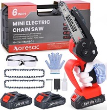 AORESAC Mini Motosega Elettrica con 2 Batterie e Caricatore - NON TESTATO