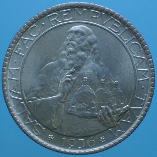San marino lire - 1936, roma