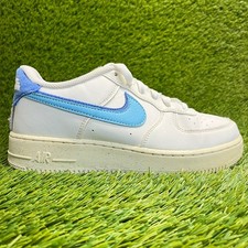 Scarpe da ginnastica Nike Air Force 1 Low 82 Double ragazzo taglia 6Y bianco blu