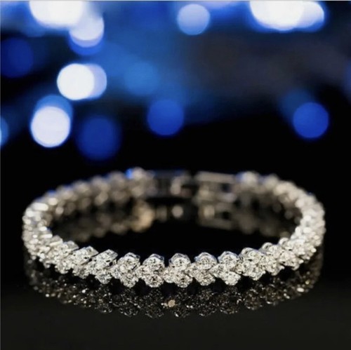 Bracciale tennis oro bianco - , 18