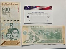 VENEZUELA 500 DIGITALES 2023 500 milioni di bolivar USA VENDITORE pacchetto con certificato di autenticità