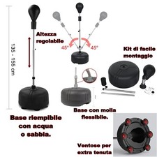 sacco pera fitboxe da terra in pu con altezza regolabile kick boxing trainer