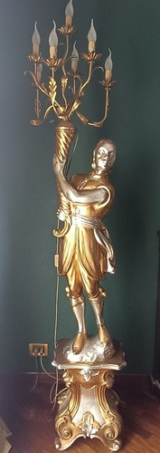 Moro veneziano lampada - veneziano, lampada-statua