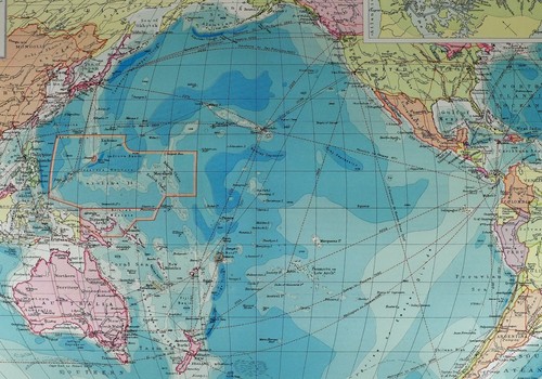 1921 mappa grande oceano - mappa,