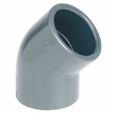 Gomito 45° PVC incollo curva