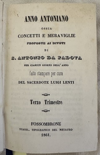 Anno antoniano ossia concetti - anno,