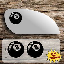 2 adesivi 8 nero moto numero