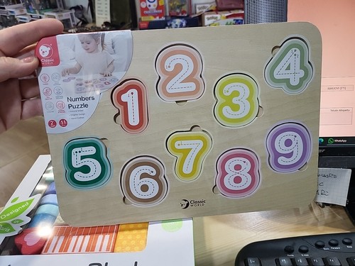 Numeri puzzle fatto legno - puzzle,